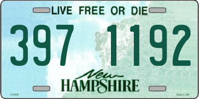 NH license plate 3971192