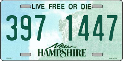NH license plate 3971447