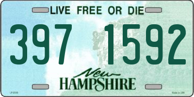 NH license plate 3971592