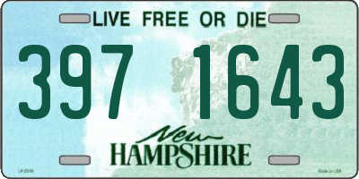 NH license plate 3971643