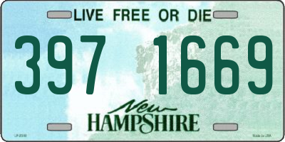 NH license plate 3971669