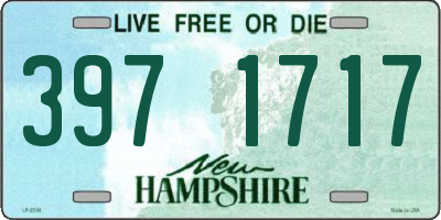 NH license plate 3971717