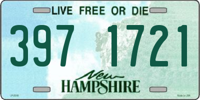 NH license plate 3971721