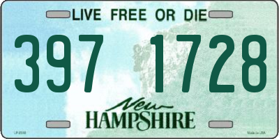 NH license plate 3971728