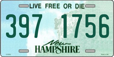 NH license plate 3971756