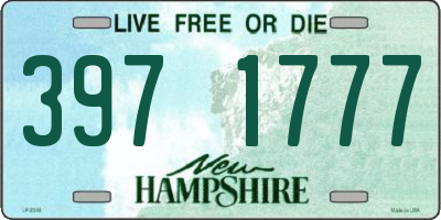 NH license plate 3971777