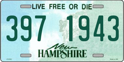 NH license plate 3971943