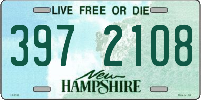 NH license plate 3972108