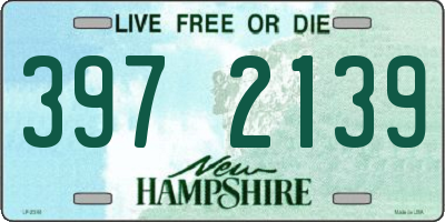NH license plate 3972139