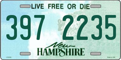 NH license plate 3972235