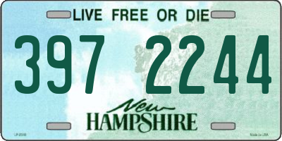 NH license plate 3972244