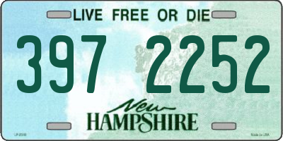 NH license plate 3972252