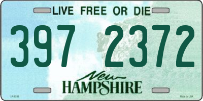 NH license plate 3972372