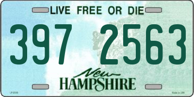 NH license plate 3972563