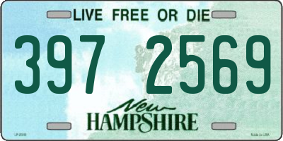 NH license plate 3972569