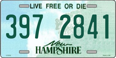 NH license plate 3972841