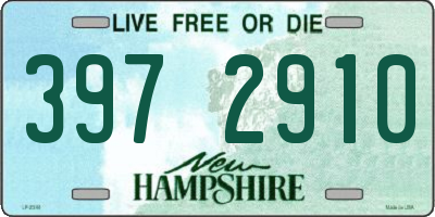 NH license plate 3972910