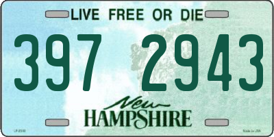 NH license plate 3972943