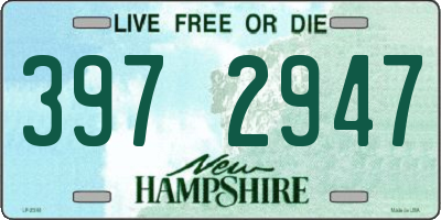 NH license plate 3972947