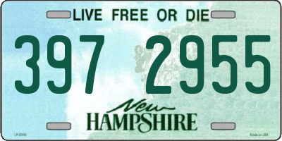 NH license plate 3972955