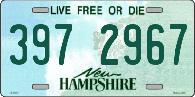NH license plate 3972967