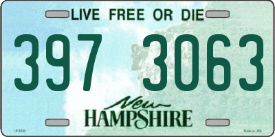 NH license plate 3973063