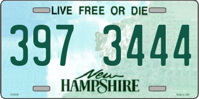NH license plate 3973444