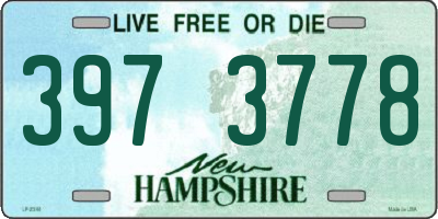 NH license plate 3973778