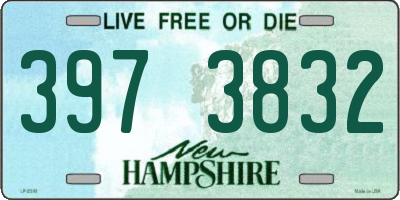NH license plate 3973832