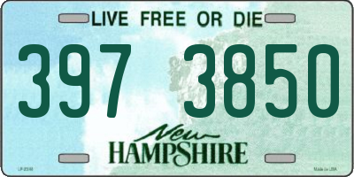 NH license plate 3973850