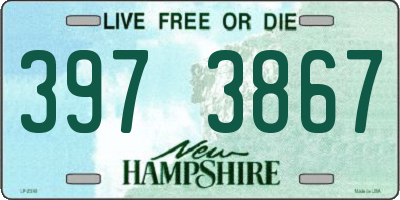 NH license plate 3973867