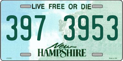 NH license plate 3973953