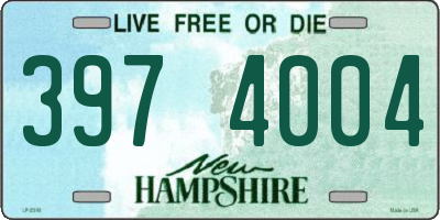 NH license plate 3974004