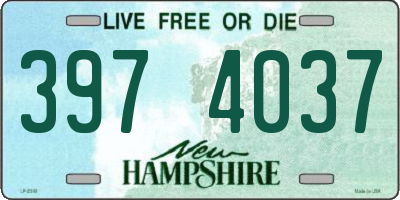 NH license plate 3974037