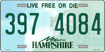 NH license plate 3974084