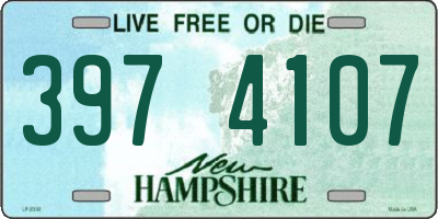 NH license plate 3974107