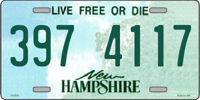 NH license plate 3974117