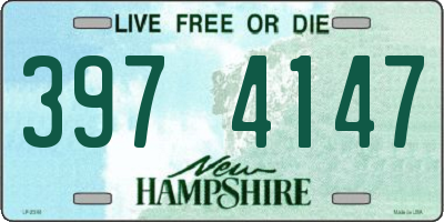 NH license plate 3974147