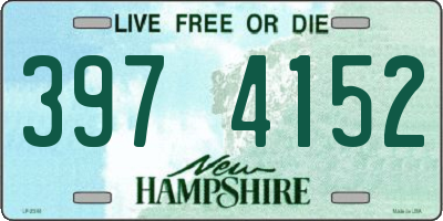 NH license plate 3974152