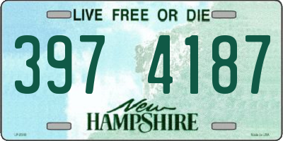 NH license plate 3974187