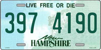 NH license plate 3974190