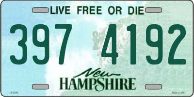 NH license plate 3974192