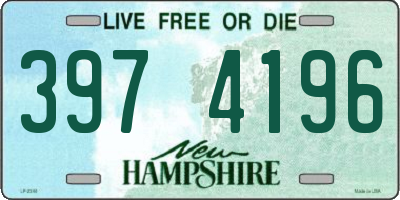 NH license plate 3974196