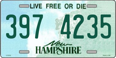 NH license plate 3974235