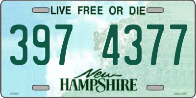 NH license plate 3974377