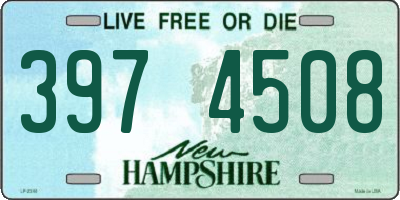 NH license plate 3974508