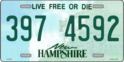 NH license plate 3974592