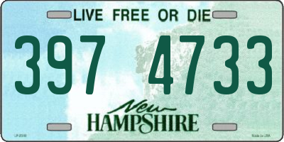 NH license plate 3974733