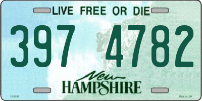 NH license plate 3974782
