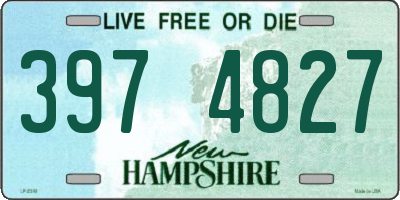 NH license plate 3974827